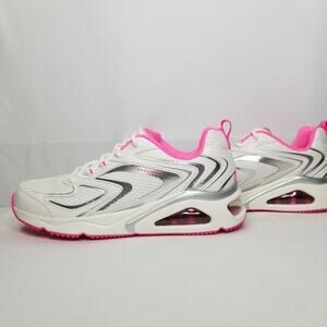 Skechers Women's Tres-air Uno-Terti-airy Sneaker Size 9 White/Pink NWT